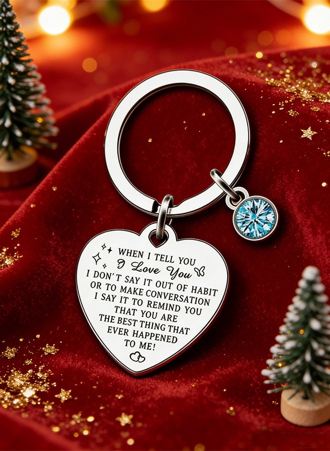 هدايا عيد الحب: ميدالية مفاتيح للنساء، هدايا ذكرى الزواج، هدايا للزوجة أو الحبيبة، ميدالية مفاتيح مكتوب عليها "عندما أقول لكِ أحبكِ"، ميدالية مفاتيح للأزواج، هدية عيد ميلاد - Image 5